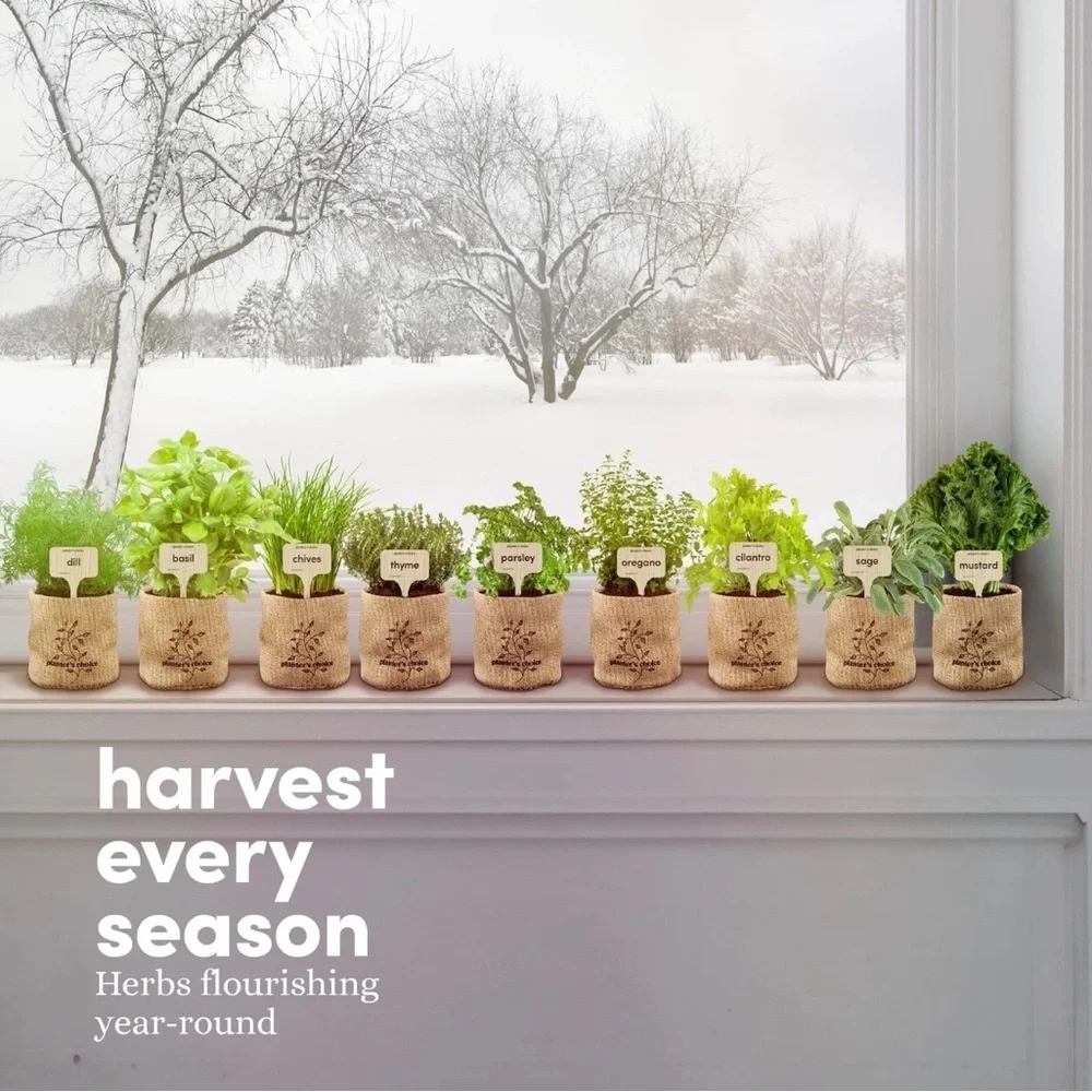 9 Herb Indoor Window Garden Kit - House Plants Seeds Great Unique Gift Ideas